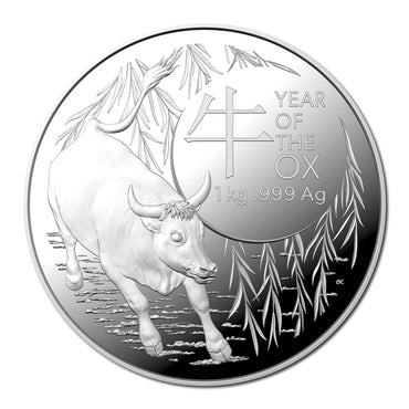 $30 2021 Year of the Ox 1 Kilo Silver Proof