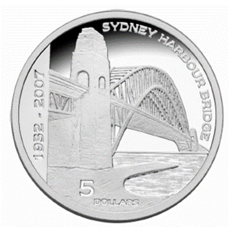 $5 2007 Sydney Harbour Bridge Silver Proof