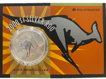 $1 2000 Kangaroo 1oz 99.9% Silver UNC