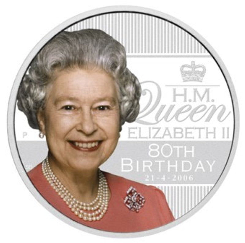 2006 Queen Elizabeth 80th Birthday 1oz Silver Proof