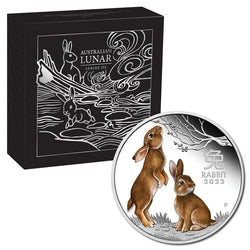 2023 Year Of The Rabbit Coloured 1oz Silver Proof