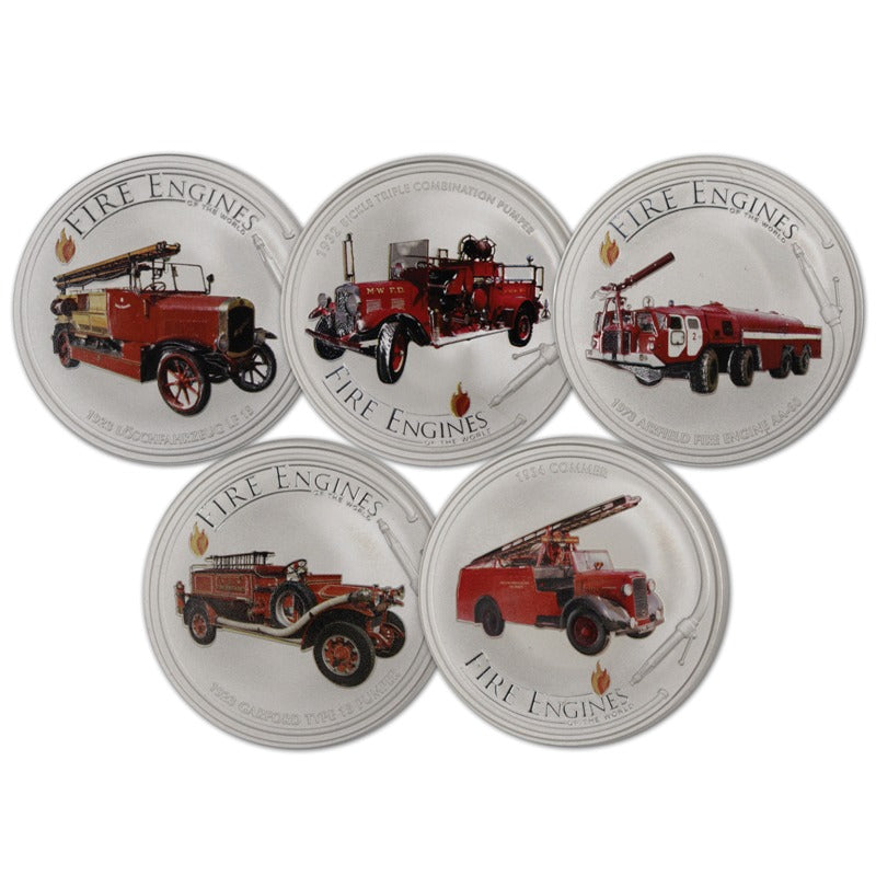 2005-07 Fire Engines of the World - 5 Coin Set 1oz Silver