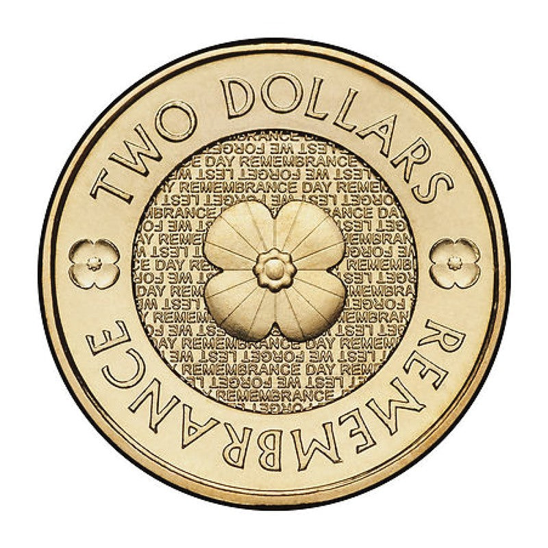 $2 2012 Remembrance Day Non-Coloured UNC - Large Carded