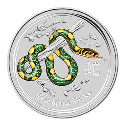 2013 Year of the Snake Coloured 2oz Silver - ANDA Special