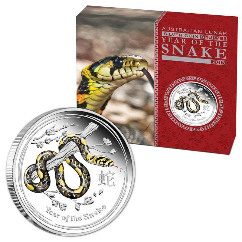 2013 Year of the Snake Coloured 1/2oz Silver Proof