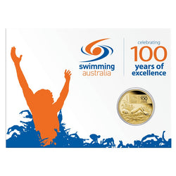 2009 Swimming Australia $1 Al/Bronze Carded UNC