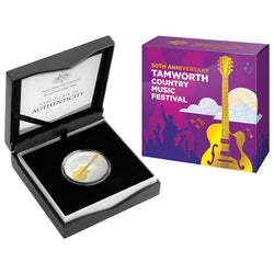 50c 2022 Tamworth Country Music Festival Silver Gold Plated Proof