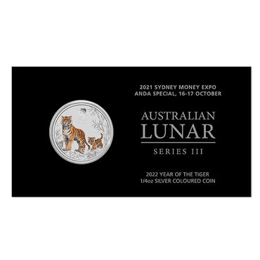 2022 Year of the Tiger 1/4oz Silver Coloured Sydney ANDA Money Expo