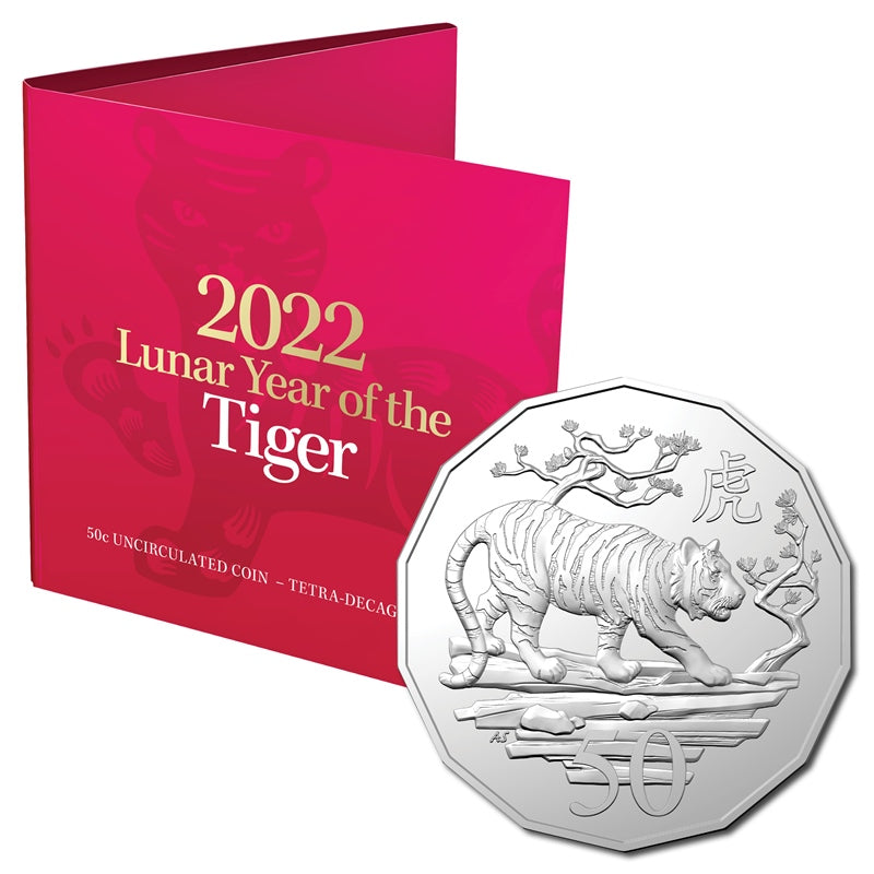 50c 2022 Year of the Tiger Red Card UNC