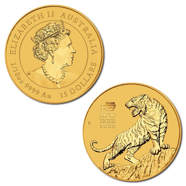 2022 Year of the Tiger Gold Coins UNC