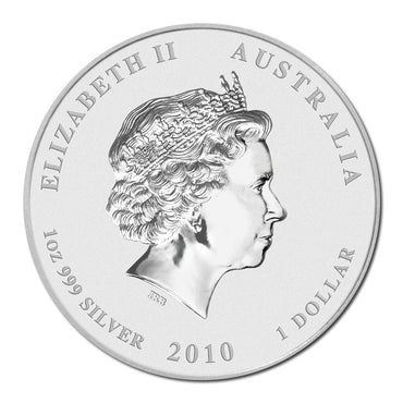 2010 Year of the Tiger Gilded 1oz Silver - Coin Only