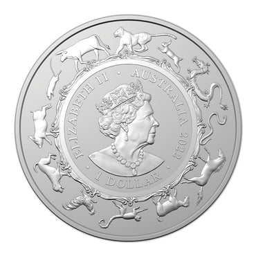 $1 2022 Year Of The Tiger 1oz Silver UNC - RAM