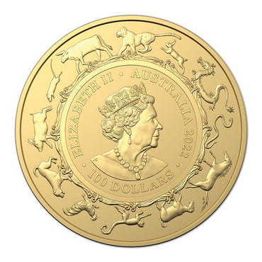 $100 2022 Year Of The Tiger 1oz Gold UNC - RAM