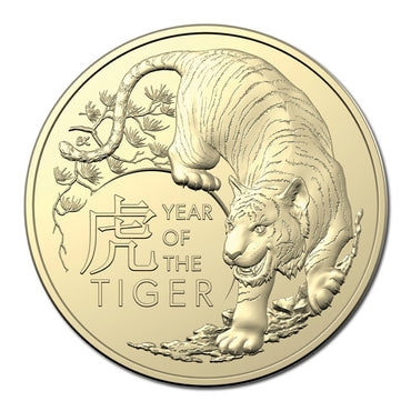 $1 2022 Year of the Tiger 2 Coin Set UNC