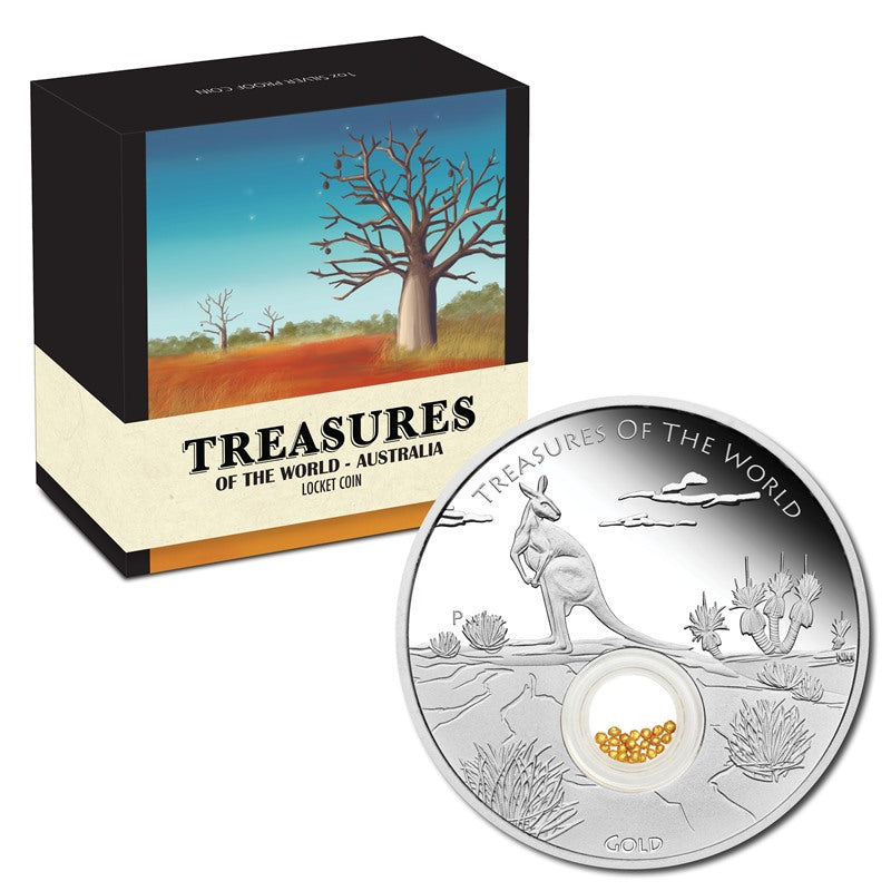 2014 Treasures of the World - Australia 1oz Silver Locket Coin