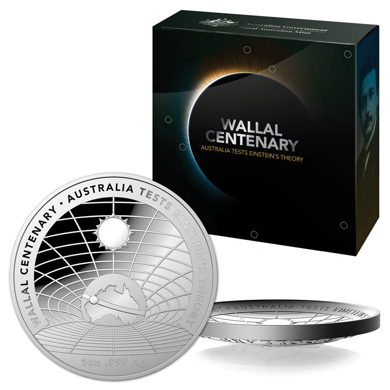 $5 2022 Wallal Centenary - Australia Tests Einstein's Theory Domed Silver Proof