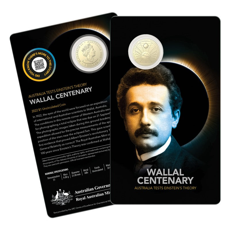 $1 2022 Wallal Centenary - Australia Tests Einstein's Theory UNC