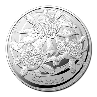 $1 2022 Wildflowers of Australia - Waratah 1oz Silver UNC