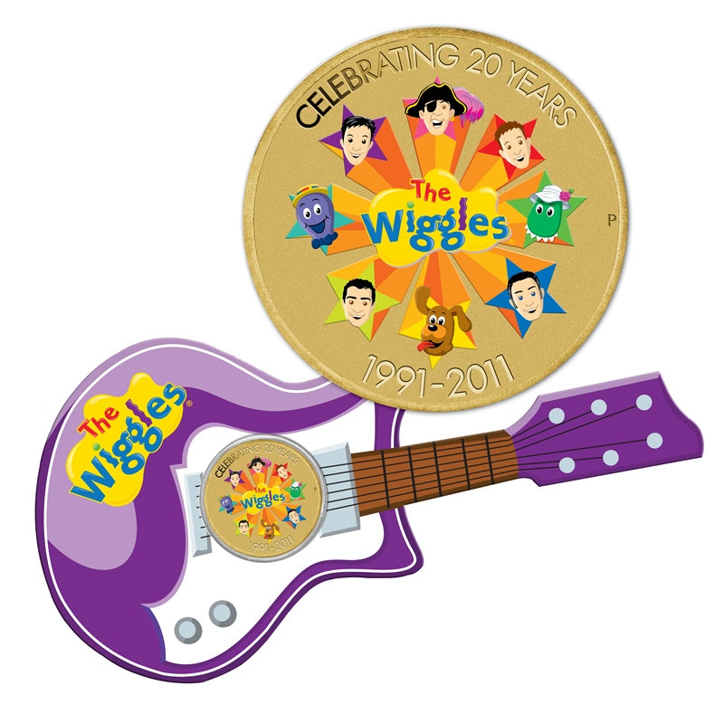 2011 Wiggles Head Shots - Purple Guitar $1 UNC