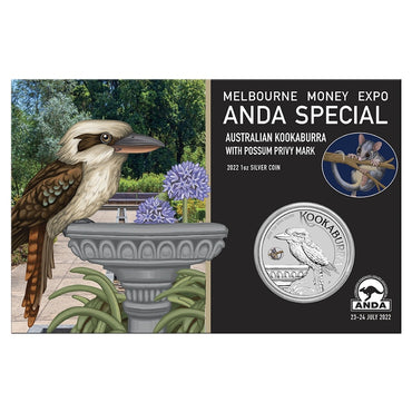 2022 Kookaburra 1oz Silver with Possum Privy - ANDA Melbourne