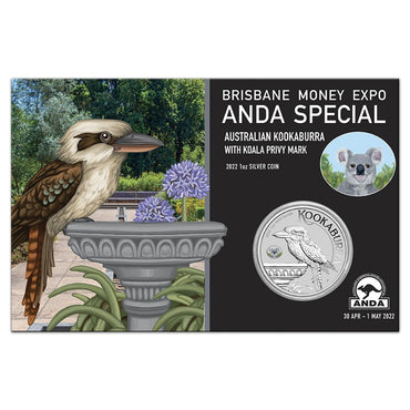 2022 Kookaburra 1oz Silver with Koala Privy - ANDA Brisbane
