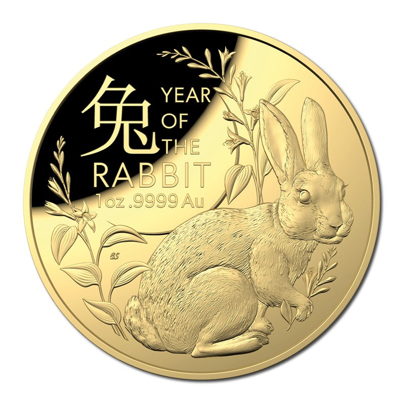 $100 2023 Year Of The Rabbit 1oz Gold Proof Domed