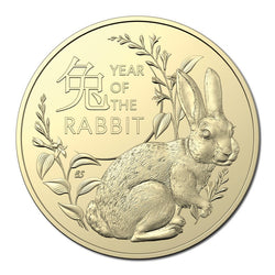 $1 2023 Year of the Rabbit 2 Coin Set UNC