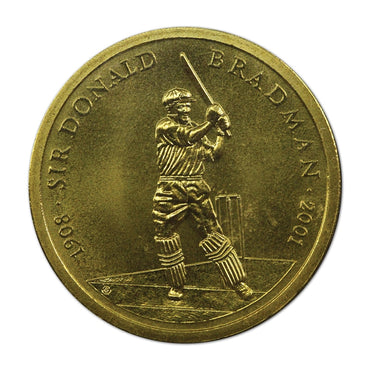 $5 2001 Don Bradman Al/Bronze UNC