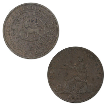 Australia 1855 E. De Carle & Co. Penny Token A.103