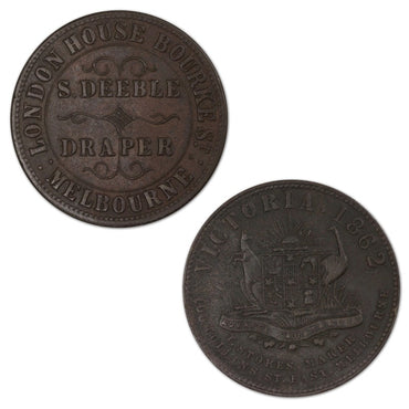 Australia 1862 S. Deeble Penny Token A.106