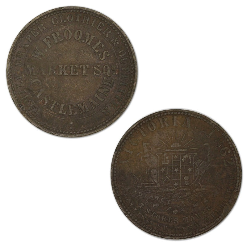 Australia 1862 W. Froomes Penny Token A.141