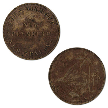 New Zealand ND John Gilmour Penny Token A.143