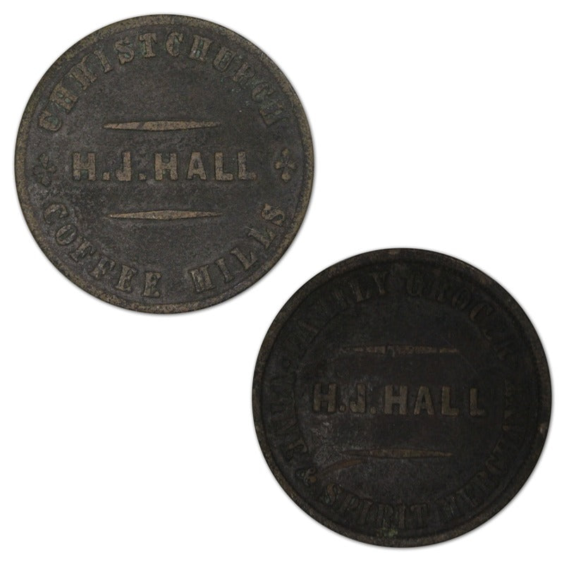 New Zealand ND H. J. Hall Penny Token A.165