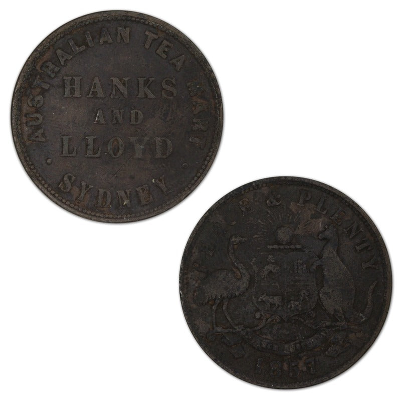 Australia 1857 Hanks & Lloyd Penny Token A.191