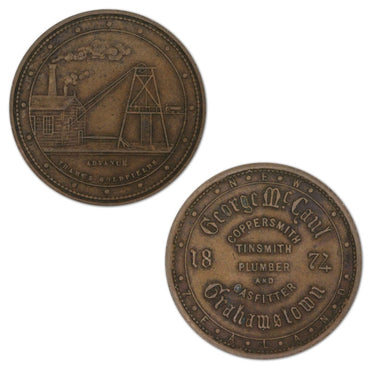 New Zealand 1874 George McCaul Penny Token A.359