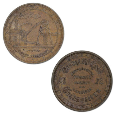 New Zealand 1874 George McCaul Penny Token A.359