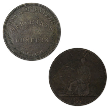 New Zealand 1857 Day & Mieville Penny Token A.98