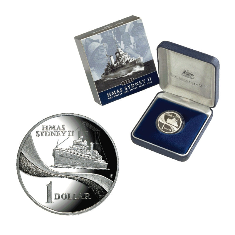 $1 2000 HMAS Sydney II Silver Proof