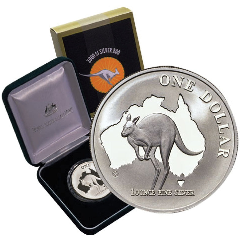 $1 2000 Kangaroo 1oz 99.9% Silver Proof