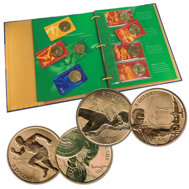 2000 Sydney Olympic $5 Al/Bronze Set of 28 Coins