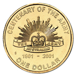 $1 2001 Australian Defence Forces Trio Al/Bronze UNC