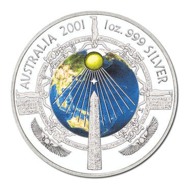 2001 Millennium 1oz Silver Colour Proof