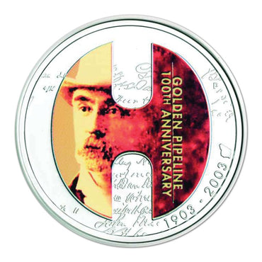2003 Golden Pipeline 100th Anniversary 1oz Silver Coin