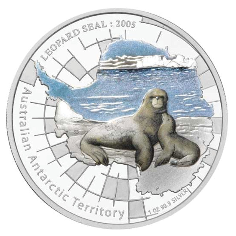 2005 AAT - Leopard Seal 1oz Silver Proof | 2005 AAT - Leopard Seal 1oz Silver Proof