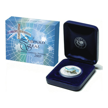 2005 Australian Antarctic Territory Series - Leopard Seal 1oz Silver Proof