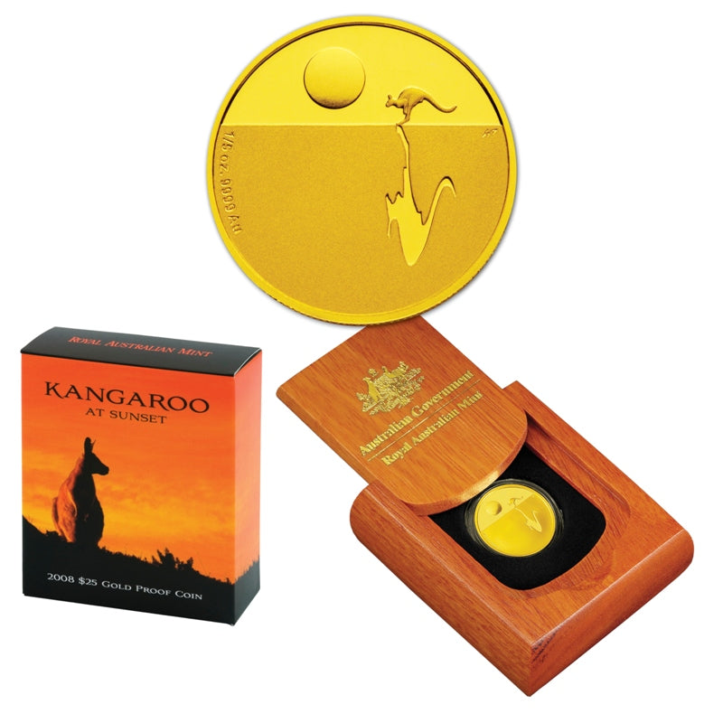 $25 2007-2019 Kangaroo at Sunset 13 Coin Gold Proof Set