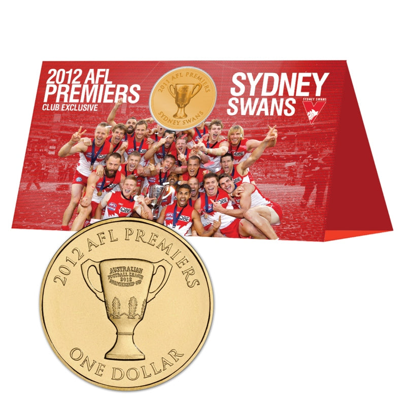 $1 2012 AFL Premiers - Sydney Swans Al-Bronze UNC