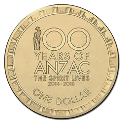 $1 2014 100 Years of ANZAC Al/Bronze UNC