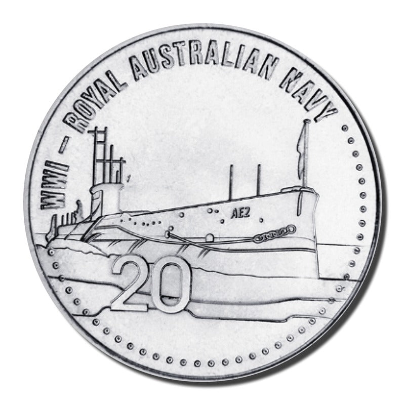 20c 2015 WWI Royal Australian Navy UNC