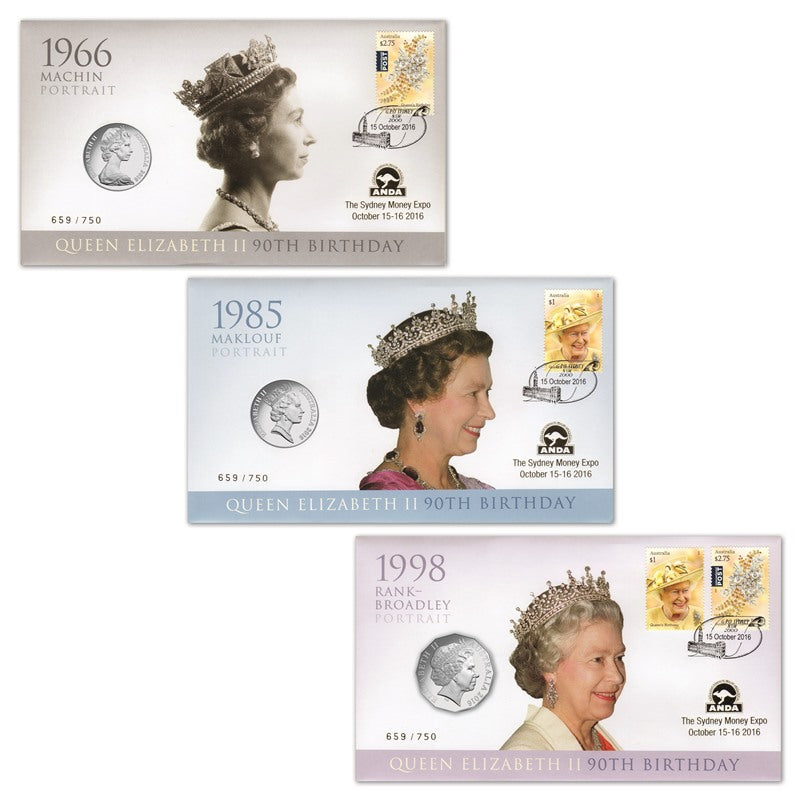 PNC 2016 Queen Elizabeth 90th Birthday Trio - Limited Edition
